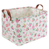 Fxocshe Flowers Basket,Girls Hamper,Baby Hamper For Nursery,Collapsible Canvas Waterproof Storage, Bin For Kids,Room Decor For B