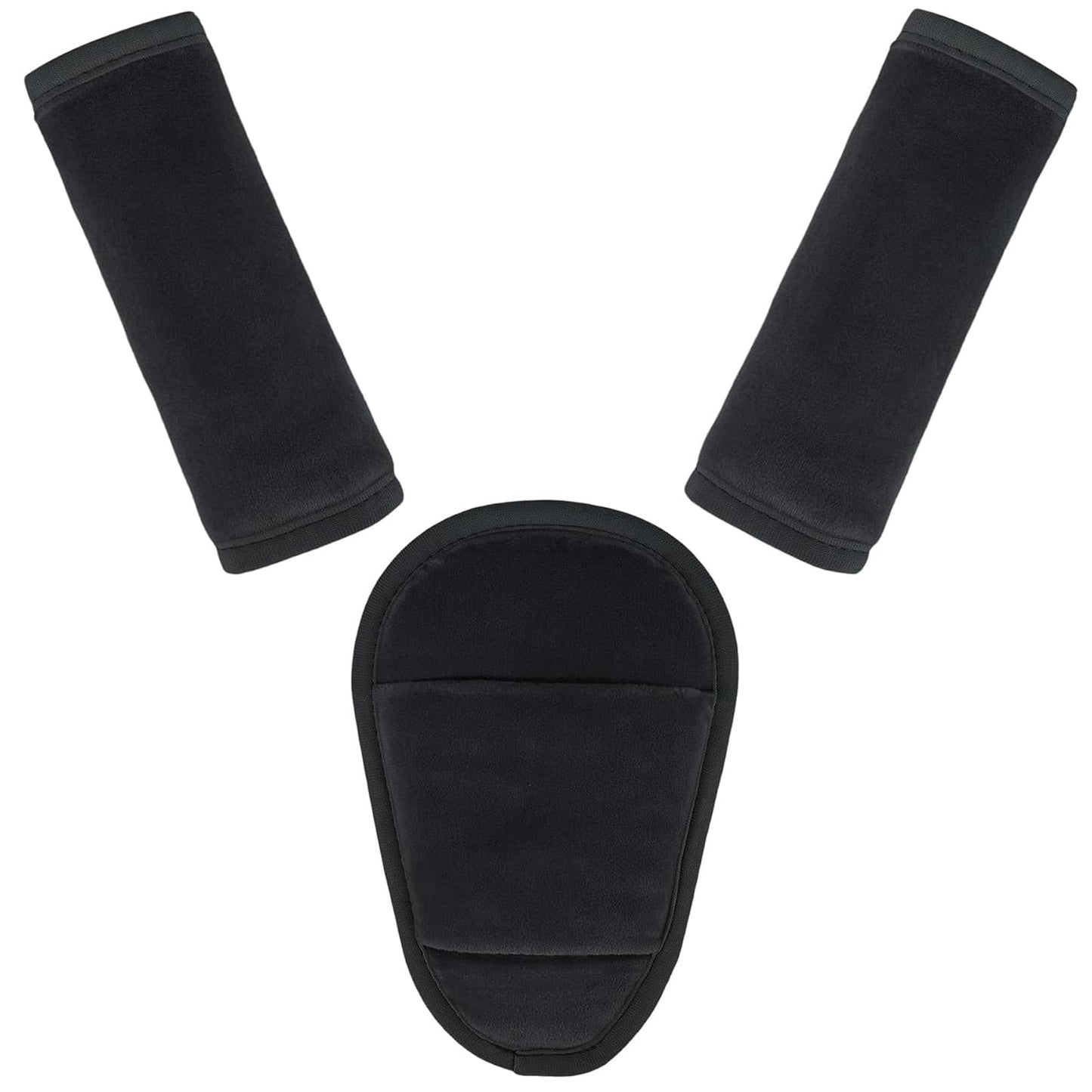 AZAMIA 3 Pcs Car Seat Stroller Straps Pads for Baby, Newborn Soft Shoulder Strap and Crotch Covers, Universal Shoulder Straps Pa