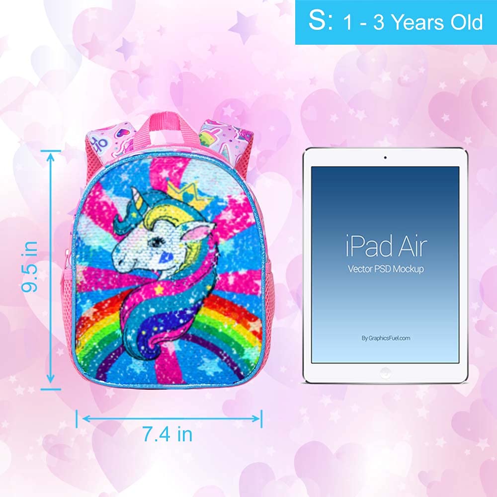 Gxtvo Toddler Backpack Leash, 9.5' Kids Unicorn Safety Leashes Bookbag For Children Girls