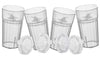 Reflo Smart Cup (Clear 4-Pack) Open Training Cup, Toddler Cup, No Suction 6Oz, 360 Control-Flow, Usa Made Premium High-Impact Pl