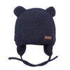 Bavst Baby Beanie Hat For Winter With Earfalp Cute Bear Kids Toddler Girls Boys Warm Knit Cap 0-2Years?Navy, L