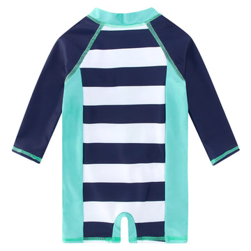 Uideazone Baby Toddler Boys And Girls Long Sleeve Swimsuit Upf 50+ Sun Protection One Piece Swimwear Summer Beach Rashguard Bath