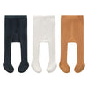 Cecorc Baby Tights - Thick Toddlers Girl Leggings- Cable Knit Cotton Stockings(3-4 Years, 3Pack (Black+White+Ginger))