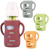 Huakener 4 Pack Silicone Sleeves With Handles For Dr Brown Baby Bottles, Anti Breakage Baby Bottles Holder, Compatible Dr Brown