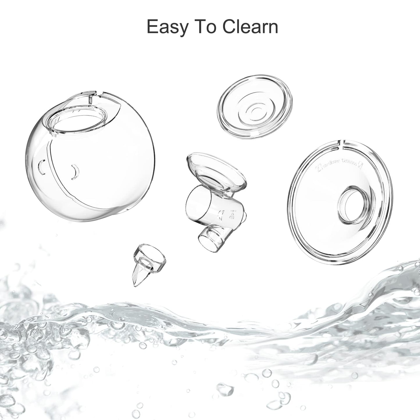 Pdfans Wearable Breast Pump Parts Milk Collector Cup Flange 24Mm Compatible With Momcozy/Tsrete S9/S10/S12 Breast Pump Replaceme