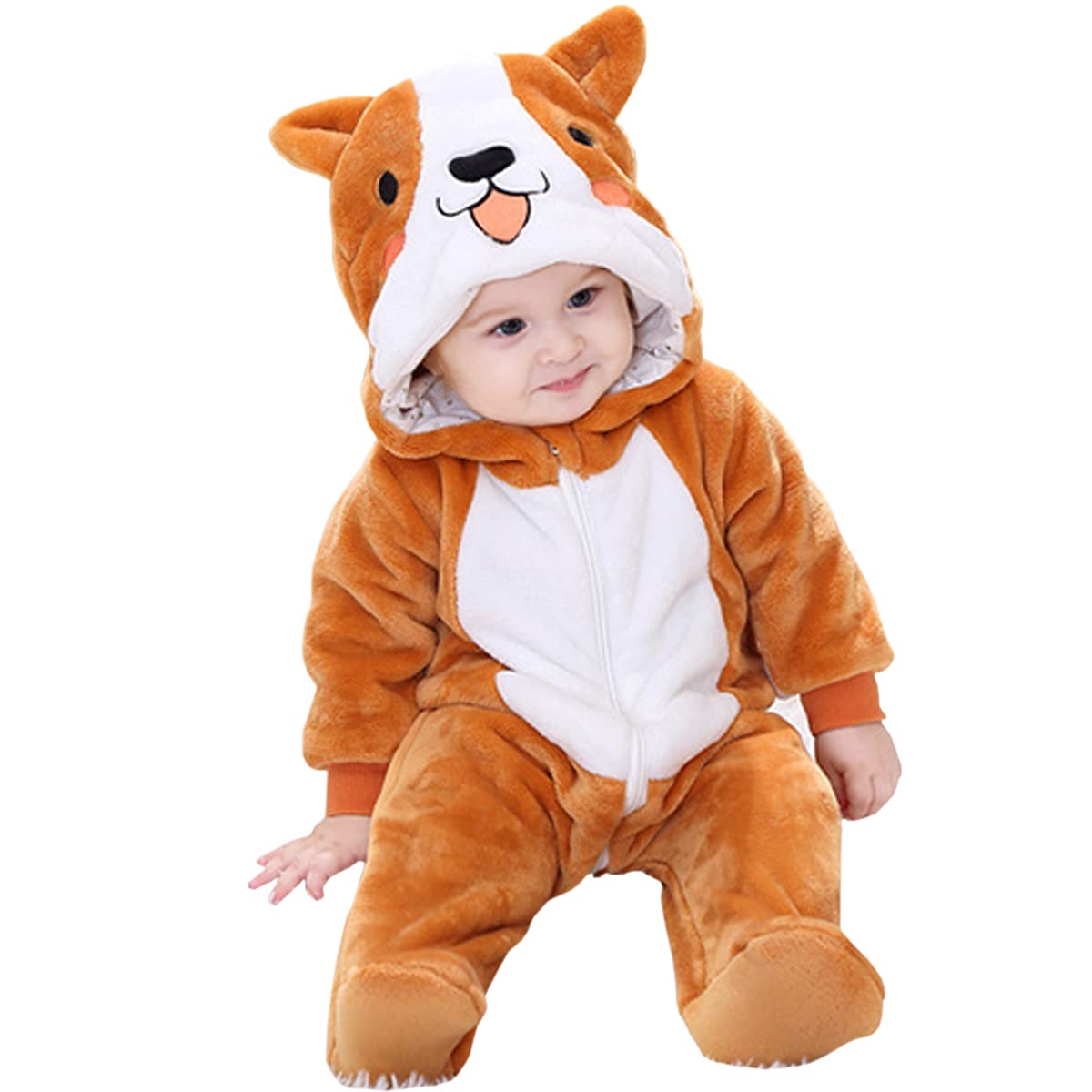 MerryJuly Baby Halloween Costumes For Kids Infant Toddler Boys Girls Animal Onesie Pajamas Costume Cartoon Romper Outfit (100cm/