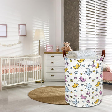 Ntaohamper Kids Laundry Hamper,Baby Laundry Basket,Collapsible Nursery Hamper,Waterproof Storage Bin,Clothes Organizer,Gift Bask