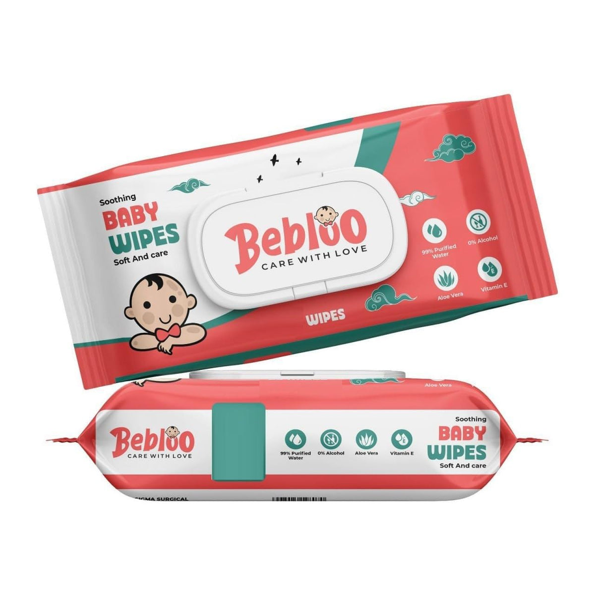Gantrix 36 Pcs Soft Cleansing Baby Wipes With Lid Gentle Thick Moisturizing Aloe Vera Wet Wipes For Newborns Disposable Travel P