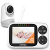 Vtimes Video Baby Monitor With Camera And Audio, 3.2' Lcd Color Screen, Baby Camera Monitor No Wifi Night Vision Vox Mode Pan-T
