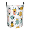 Pevtufa Colorful Insects Foldable Laundry Basket Organizer,Fabric Clothes Toy Storage Basket Nursery Hamper Storage Bin For Hous
