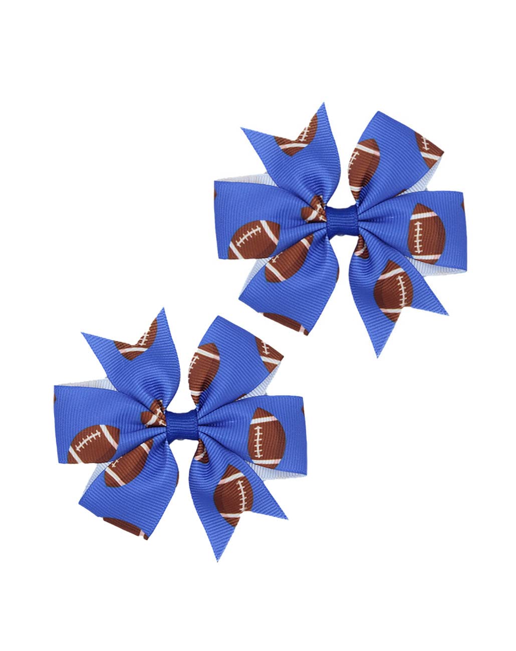 Football Hair Bow Clip Baby Girls Football Hair Barrettes Pin Football Bowknot Hairpin BBG63 (C2)