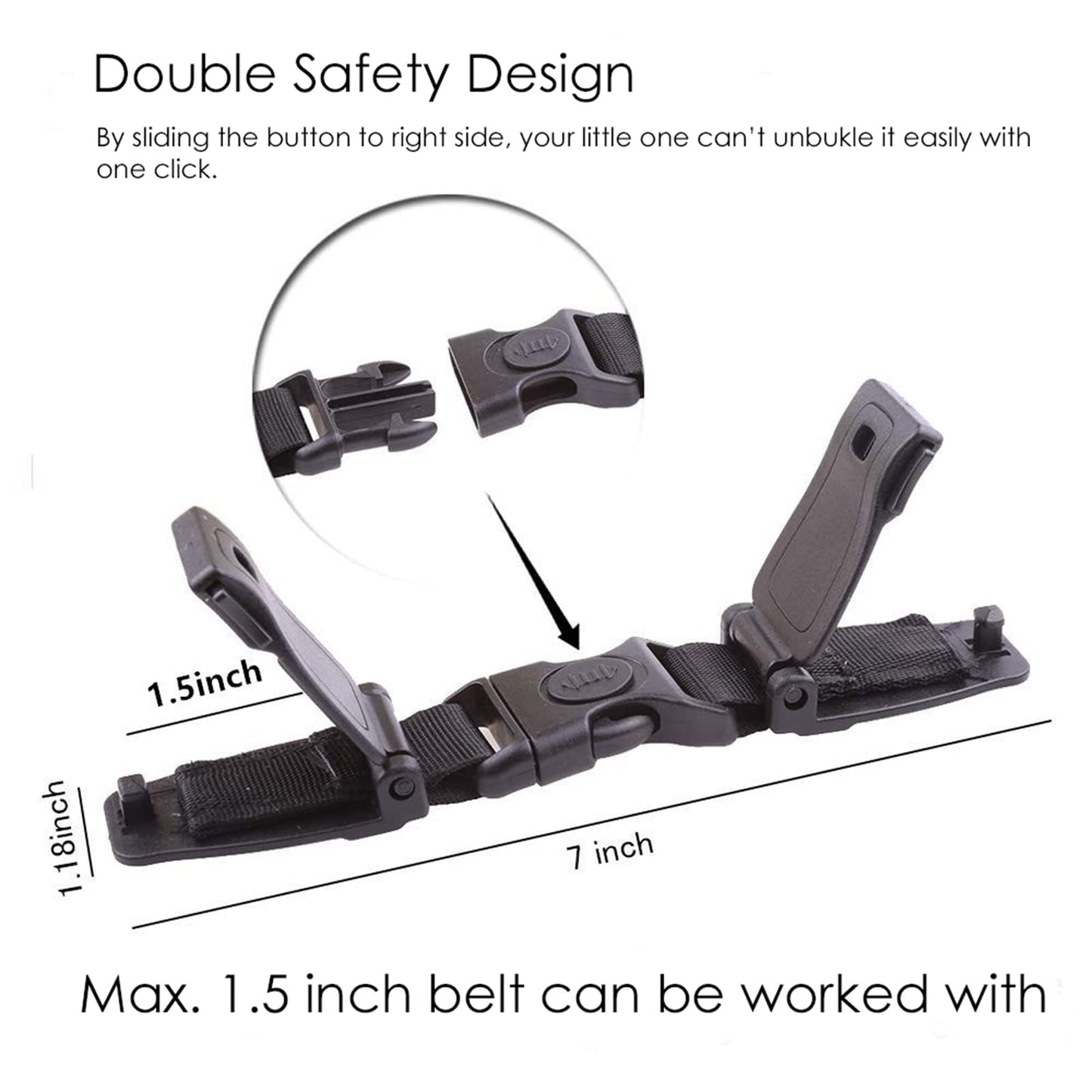 G Ganen Universal Child Chest Harness Clip Anti-Slip Baby Chest Clip Guard Compatible With Seats, Strollers, High Chairs, School