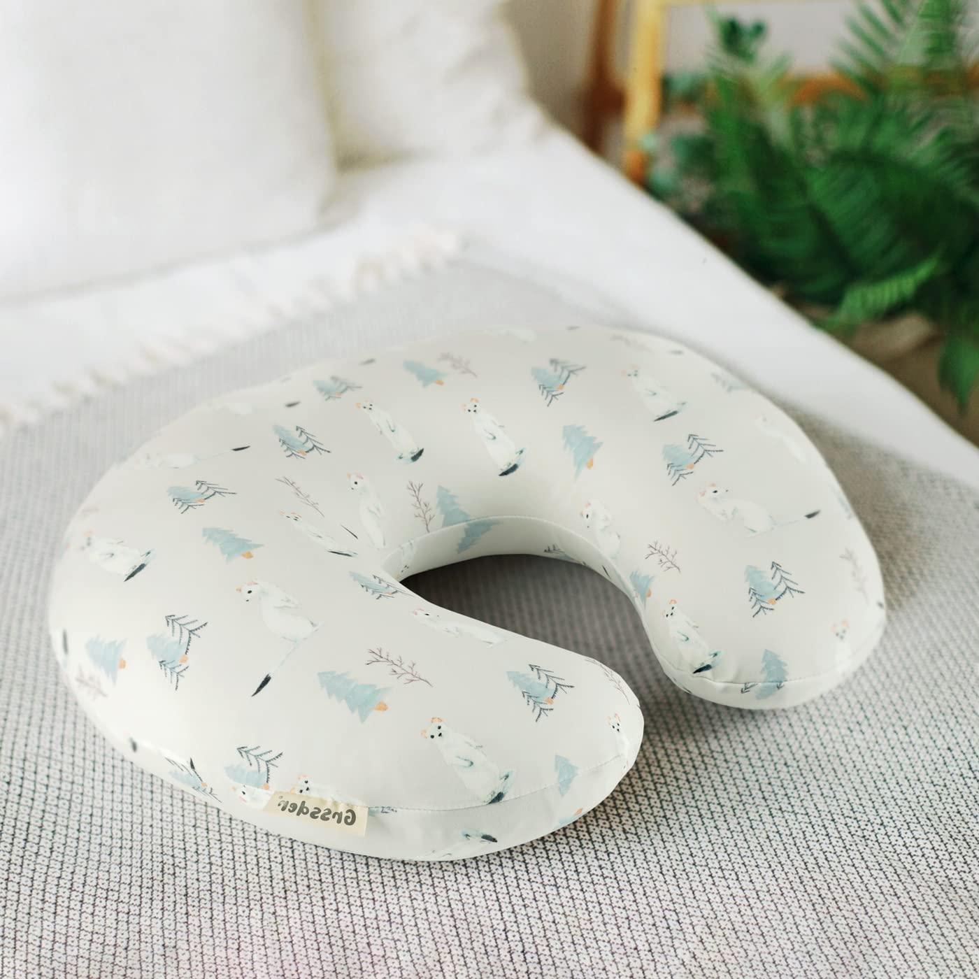 Grssder Nursing Pillow Cover Stretchy Minky Removable Nursing Covers For Breastfeeding Pillows, Ultra Soft Comfortable Slipcover