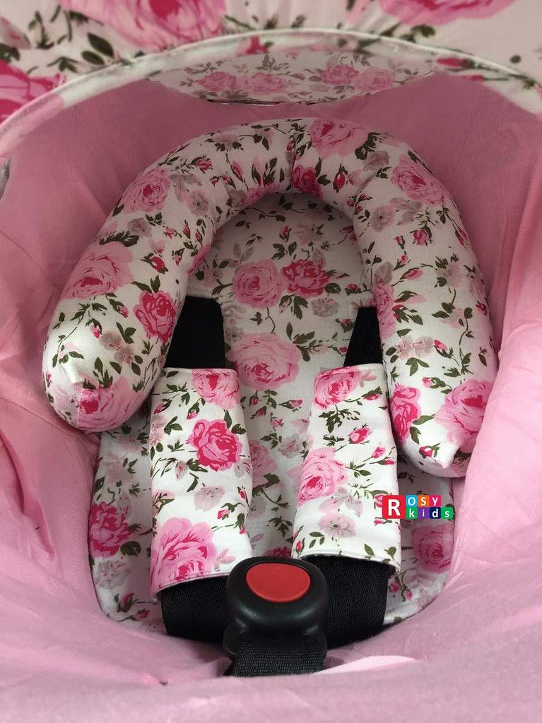9Pc Ultimate Set Of Infant Car Seat Cover Canopy Headrest Blanket Hat Nursing Scarf, 25Je01