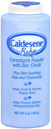 Caldesene Cornstarch Baby Powder With Zinc Oxide, Talc-Free Baby Powder, 5 Oz (4 Pack)