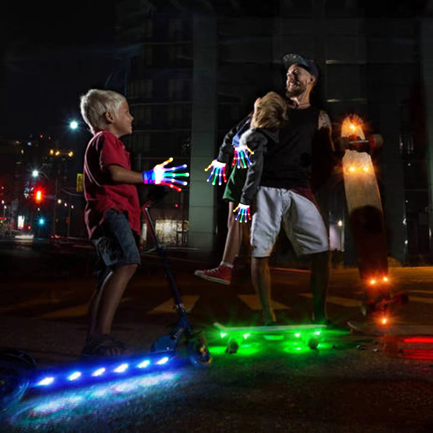 Coledre Led Gloves Boys Girls Toys Age 6-8 8-12 Years Old Light Up Gloves For Kids Stocking Stuffers Valentines Day Halloween Ch