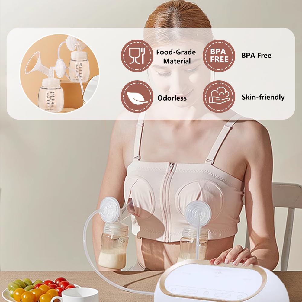 Full Breast Pump Parts With 24Mm Flange Set For Spectra S2 S1 9 Plus, Replacement Breast Accessories Include Flanges, Valves, Ba