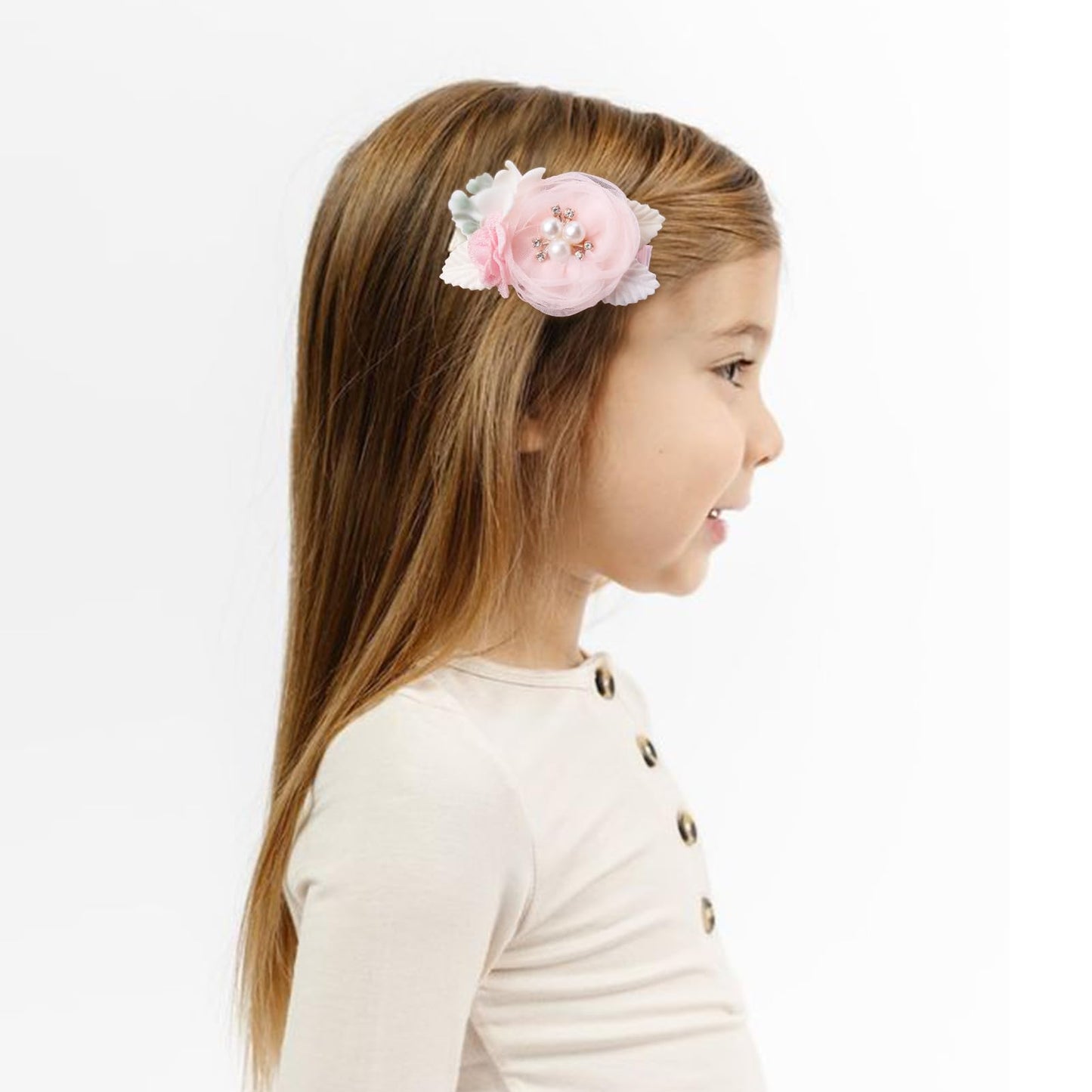 Flower Hair Clip Bfnaagirl Baby Girl Hair Bows Hair Accessories Alligator Clips For Infants Toddlers Gift (One Size, Flower8058)