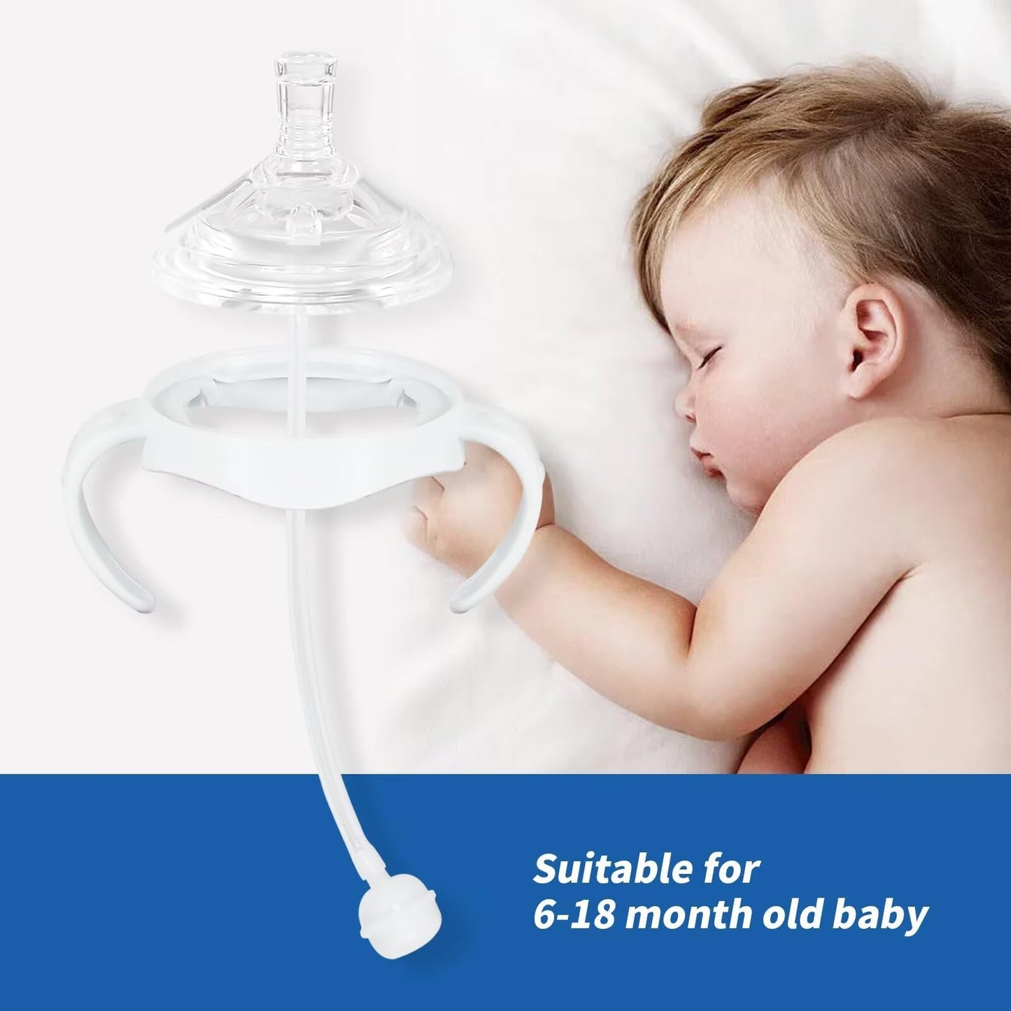 Straw Cup Soft Spout Conversion Kit For Philips Avent Natural Baby Bottle, Bottle Handles And Weighted Straw (2 Pack)