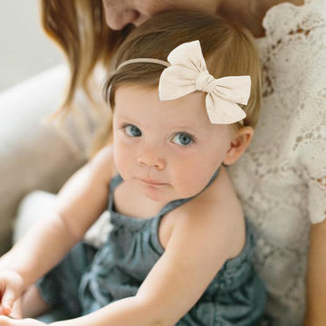 Dreshow Bqubo Baby Girl Bows And Headbands Cute Headbands With Bow Nylon Hairbands Handmade Hair Accessories For Newborn Infant