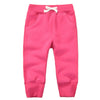 Cuteon Unisex Toddler Jogger Pants Kids Cotton Elastic Waist Winter Baby Sweatpants Pants 1-5Years Rose Red