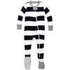 Burt'S Bees Baby Baby Boys Pajamas, Zip-Front Non-Slip Footed Pjs, Organic Cotton And Toddler Sleepers, Midnight Rugby Stripe, 2