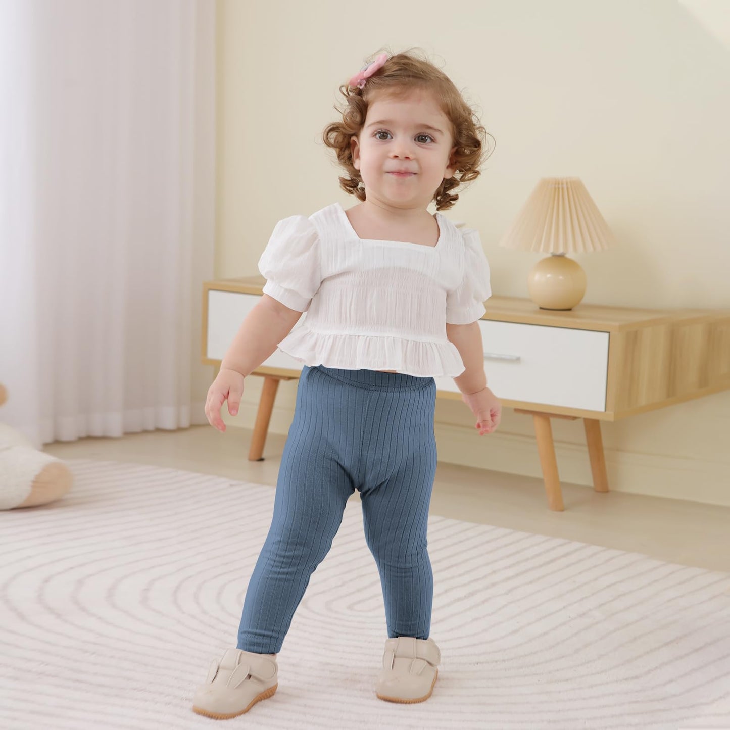 U.Nikaka Unisex Baby 5-Pack Pants In Grey White Black Orange And Pink, 3-4 Years