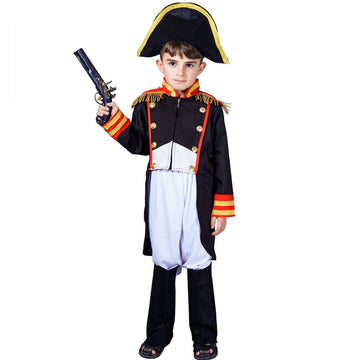 Kalcykizz Boy'S Napoleon Costume Navy Red Yellow (7-9Y)