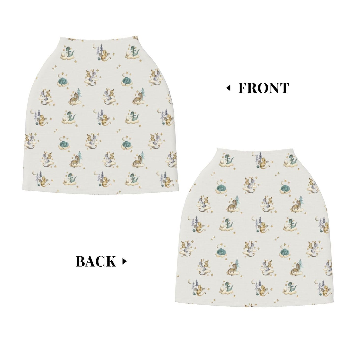 Cute Dragon Car Seat Covers Baby Multi-Use Car Seat Canopy Carrier Cover, Breathable Breastfeeding Cover Boys & Girls