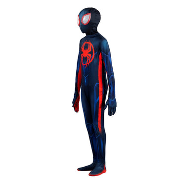 Marvel Miles Morales: Spider-Man Official Youth Deluxe Zentai Costume - Stretch Spandex With Hidden Zippers, Wrist Slits (Xl) Mu