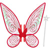 Fairy Wings For Adults,Butterfly Wings For Girls,Angel Wings,Fairy Costume For Women Halloween Dress Up Party Favor (Red)