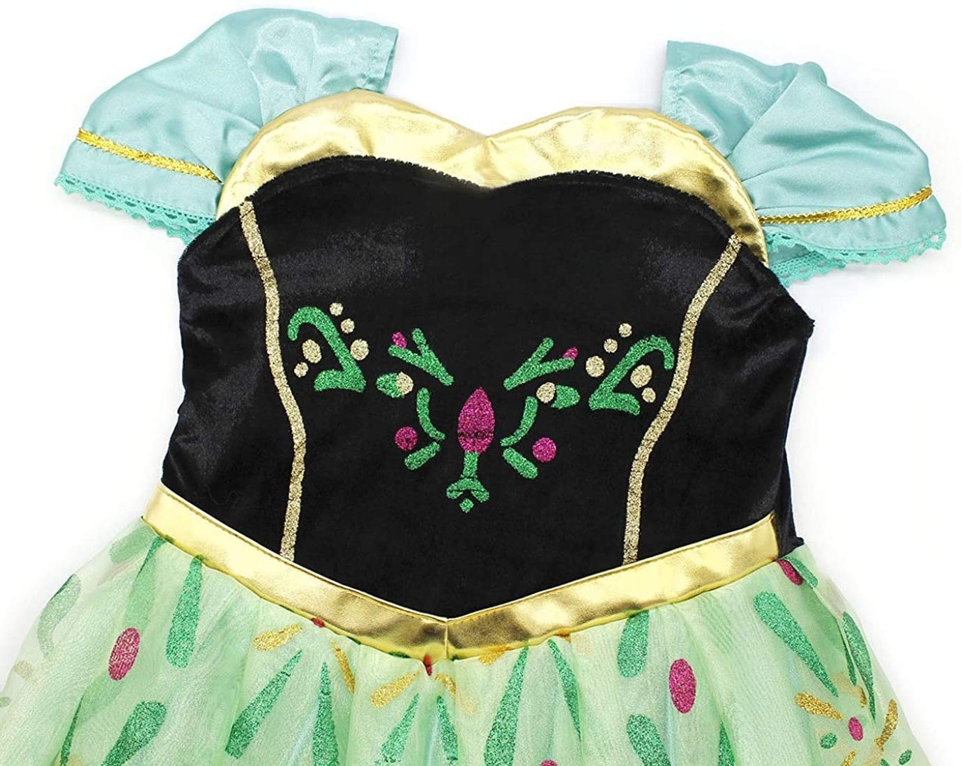 Xinfenglai Green Girls Cosplay Dance Dress Princess Costumes (2-3T)