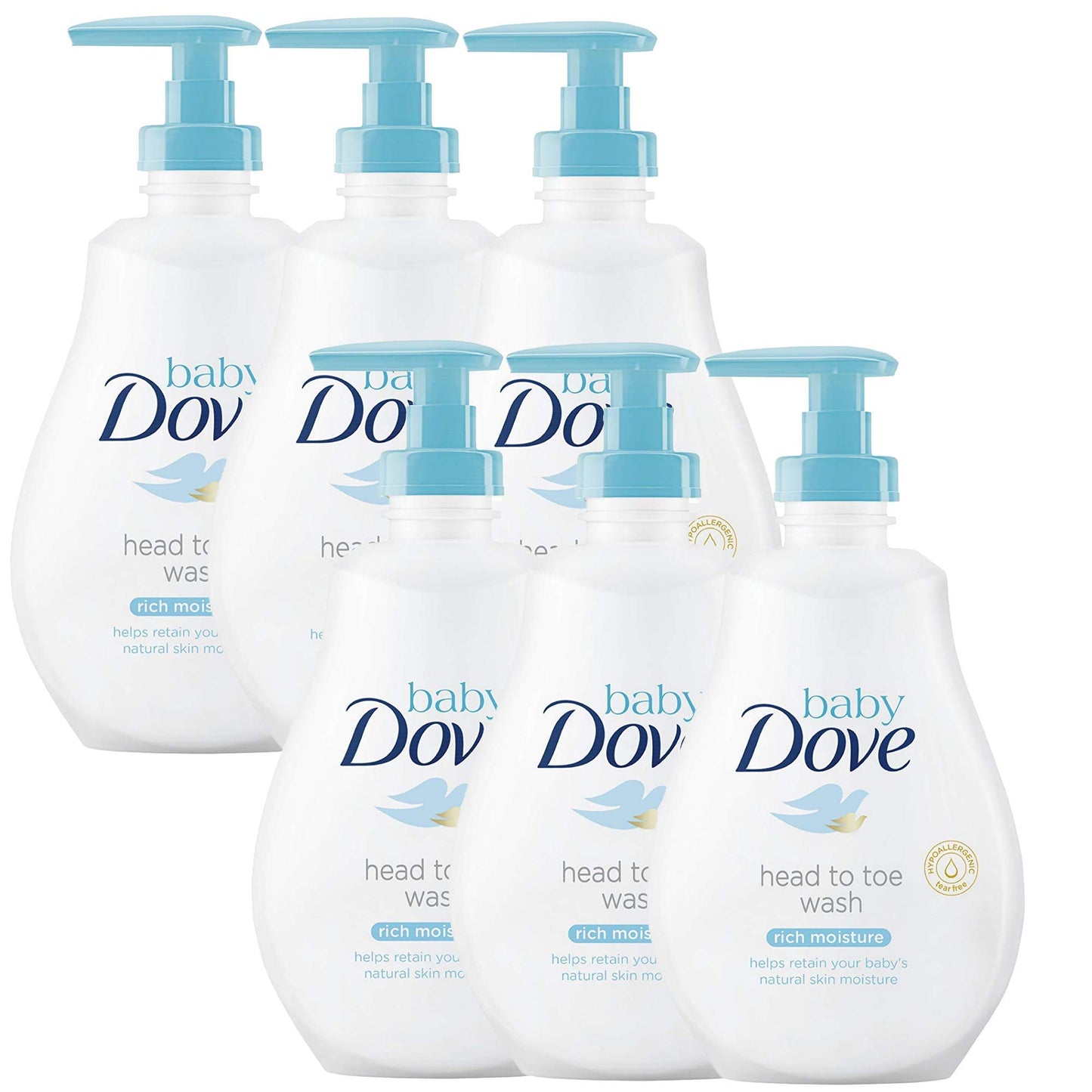 Dove Baby Head to Toe Body Wash Rich Moisture - 6 Packs x 1352 FLOz 400 ml
