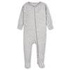 Gerber Unisex Baby Toddler Buttery Soft Snug Fit Footed Pajamas With Viscose Made From Eucalyptus, Grey Heather, 6-9 Months