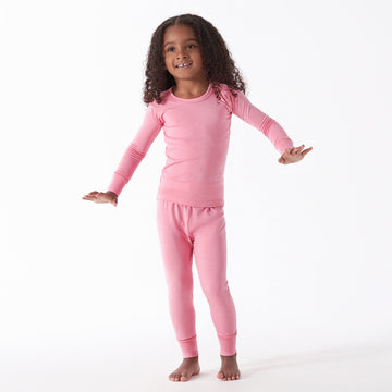 Gerber Unisex Baby Toddler Buttery Soft 2-Piece Snug Fit Pajamas With Viscose Made From Eucalyptus, Sea Pink, 2T