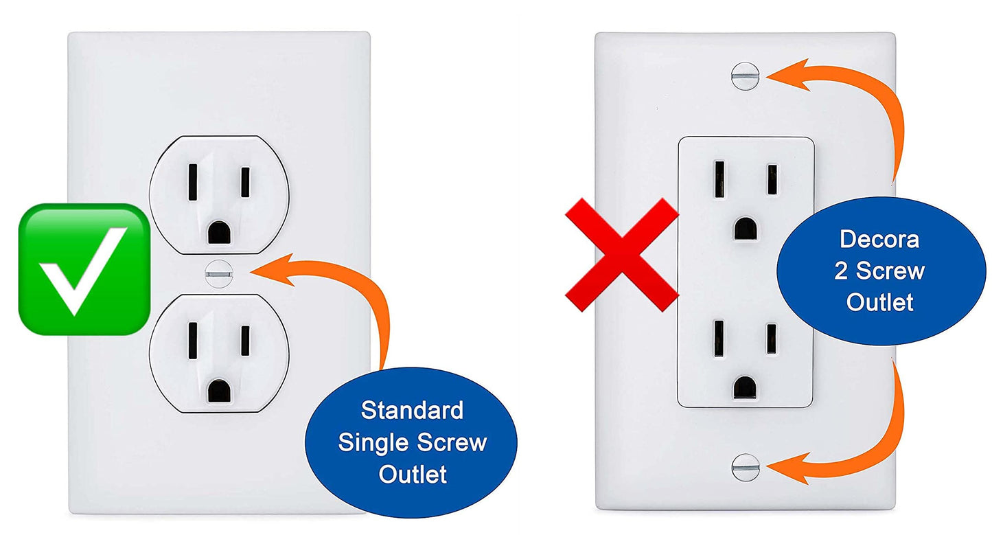 Safety Innovations Self-Closing Babyproof Outlet Covers - (For Center Screw Outlets Only) An Alternative To Wall Socket Plugs Fo