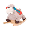 B. toys - Loopsy Wooden Rocking Sheep - Large Plush Ride On - Rodeo Rocker - Rocking Horse for Toddlers & Babies - 18+ Months