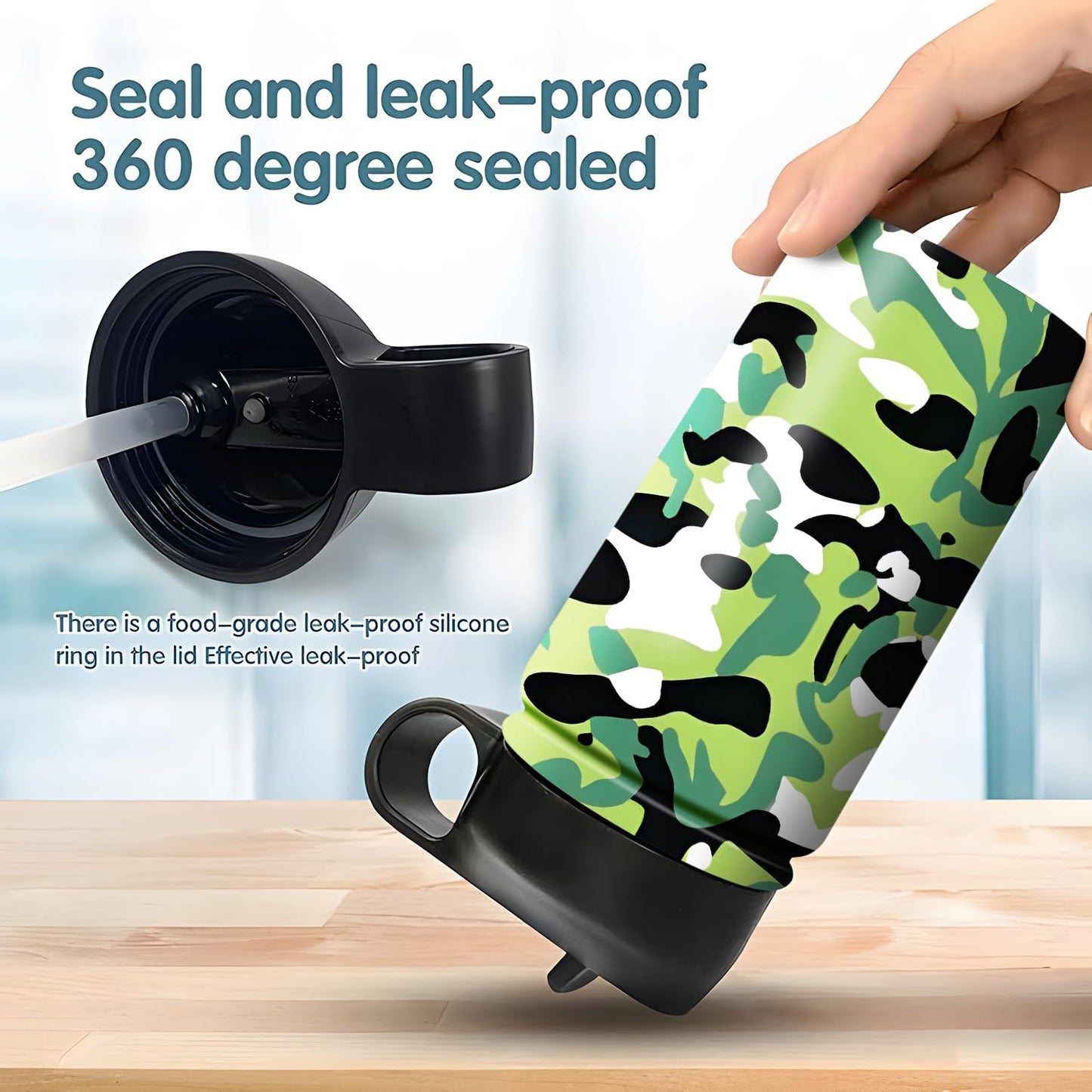 Rickyh Style Kids Water Bottle With Straw Lid Insulated Stainless Steel Reusable Tumbler Gifts For School, Toddlers, Girls, Boys