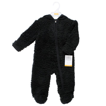 Hudson Baby Unisex Baby Fleece Sleep And Play, Black, 12-18 Months