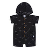 Gerber Baby Boys Hooded Cotton Romper, Sunrise, 3-6 Months