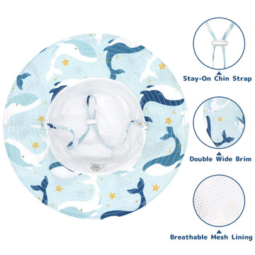 Baby Sun Hat For 6-12 Months - Infant Swim & Beach Hat For Baby Boy & Girl