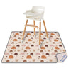 Baby Splat Mat For Under High Chair, 51 X 51 Inch Boho Splash Mat, Waterproof And Washable Spill Mat, Anti-Slip Floor Protector