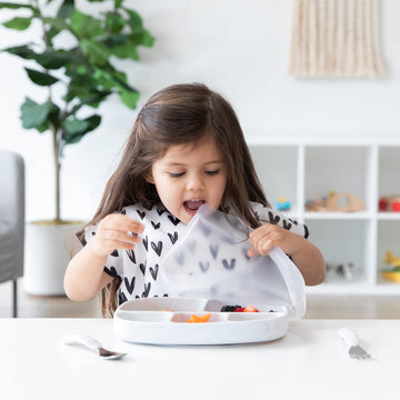 Bumkins Toddler And Baby Suction Plate, Divided Grip Dish Cover For Babies And Kids, Baby Led Weaning, Feeding Supplies, Store A