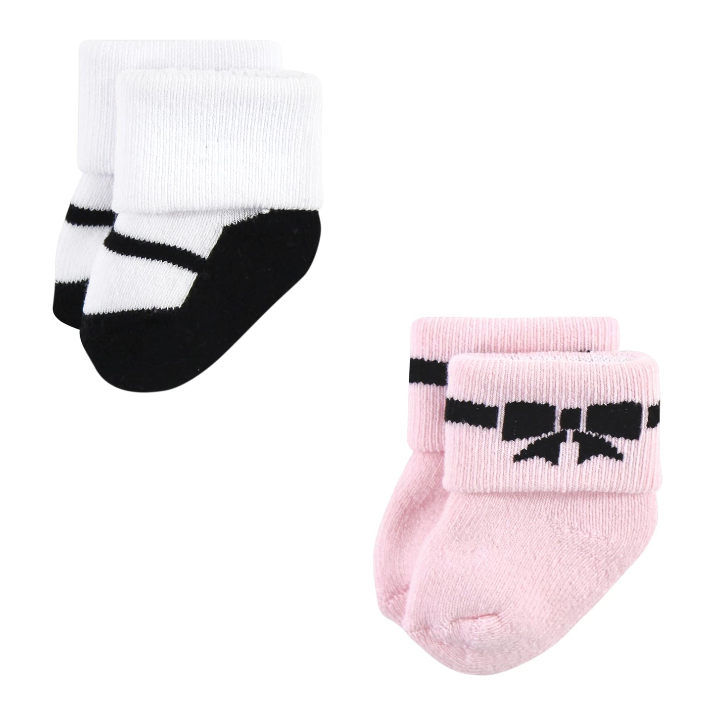 Hudson Baby Unisex Baby Cotton Rich Newborn And Terry Socks, Bows, 0-6 Months