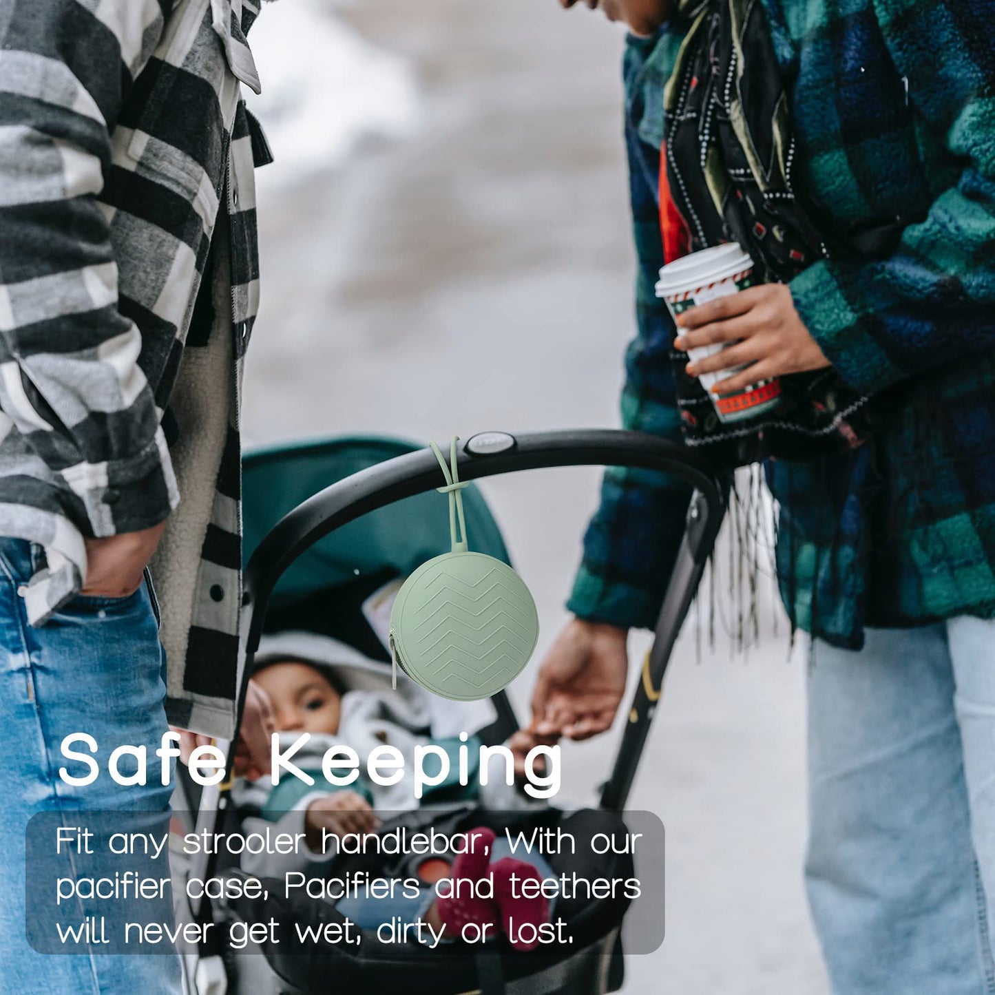 Nupoopy 2 Pack Silicone Pacifier Holder Case,Portable Newborn Pacifiers Silicone Pouch For Boys & Girls, Bpa Free Silicone Pacif