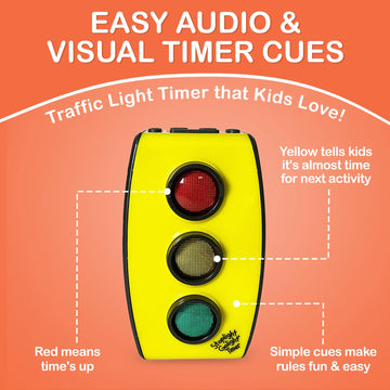 Stoplight GoLight Timer - Red Yellow Green Traffic Light Timer for Kids, Bedtime Stoplight Alarm for Classroom, Sleep & Potty Tr