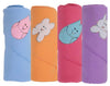 First Trend Fleece Baby Blanket Cum Swaddler (Pack of 4 Blue,Peach,Hot Pink,Purple)