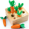 Montessoritoys for 1 Year Old, Wooden Toys Developmental Shape Sorting & Matching Puzzle Carrots Harvest Game, Birthday Gifts fo