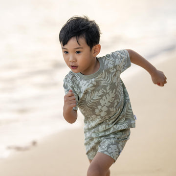 Gerber Baby Boys T-Shirt And Shorts Set, Tropical Leaves, 6-9 Months