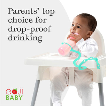 Goji Baby Bottle Bungees - Sippy Cup Holder Strap - Sippy Cup And Toy Safety Tether - Keep Essentials Within Reach - For Kids Ag